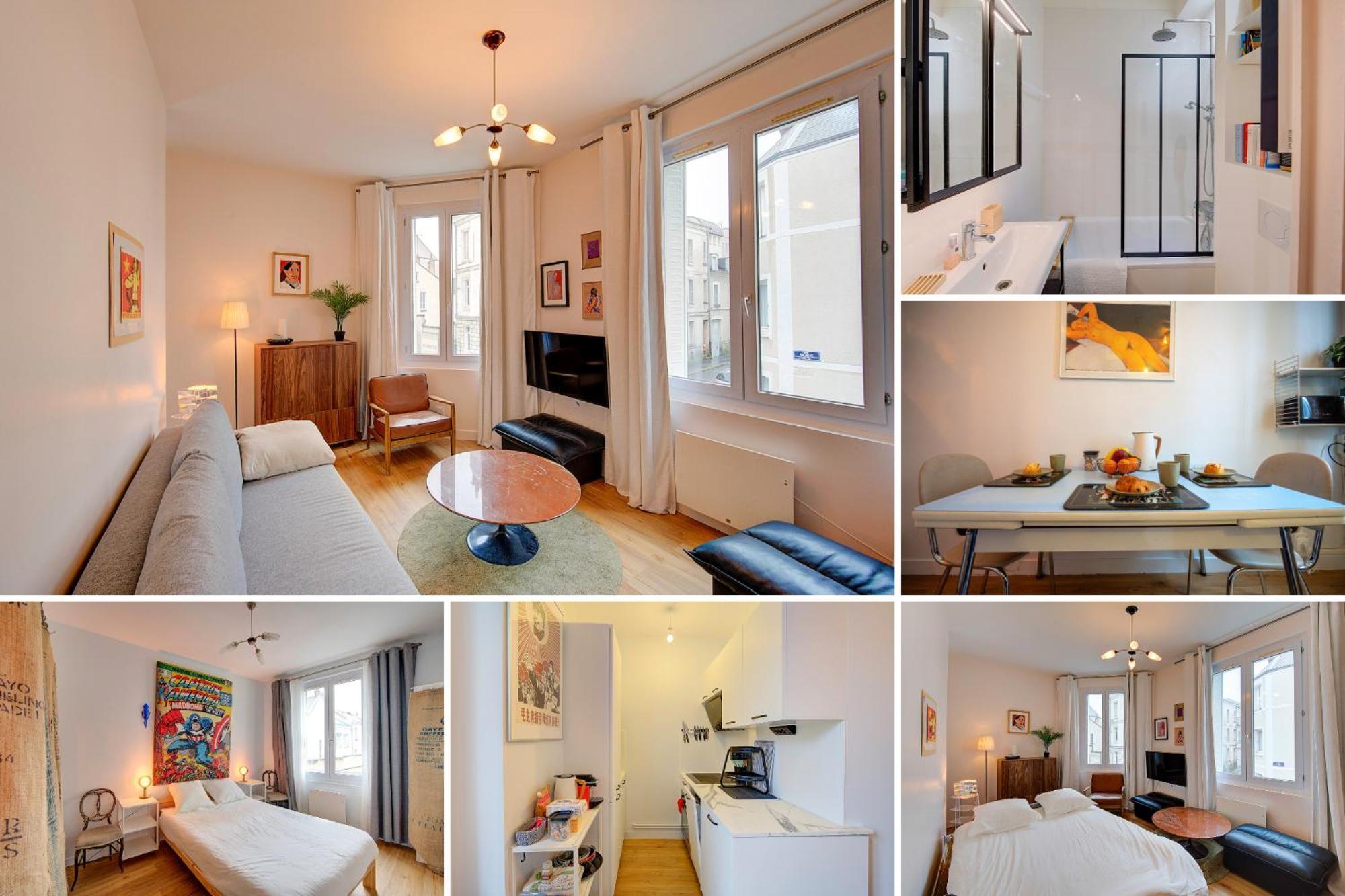 Apartamento Chic Et Cosy - 5Mn De La Gare - Arrivee Autonome Tours Exterior foto