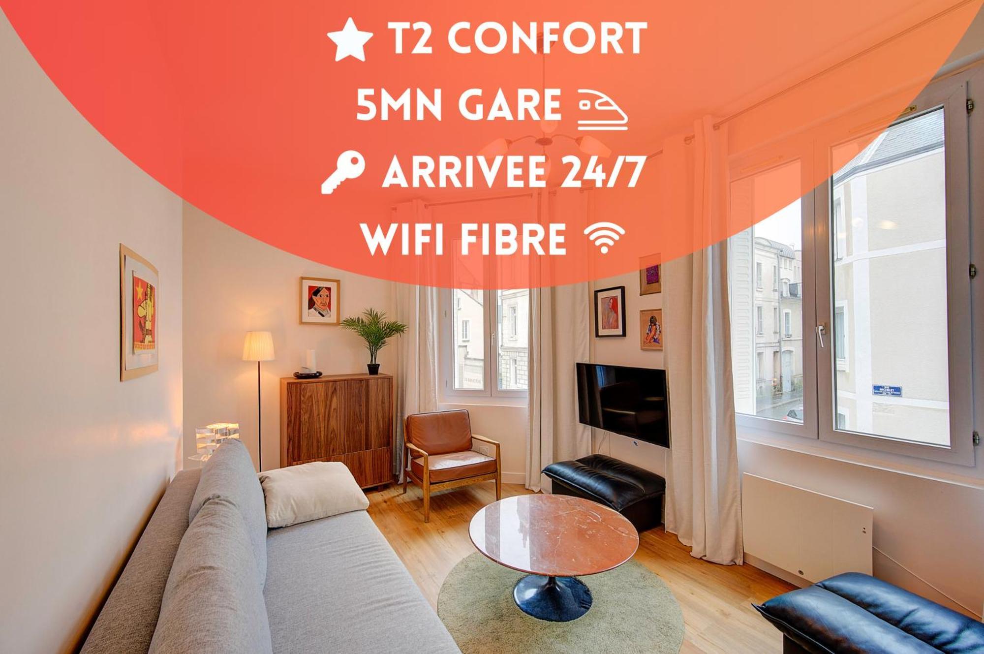 Apartamento Chic Et Cosy - 5Mn De La Gare - Arrivee Autonome Tours Exterior foto
